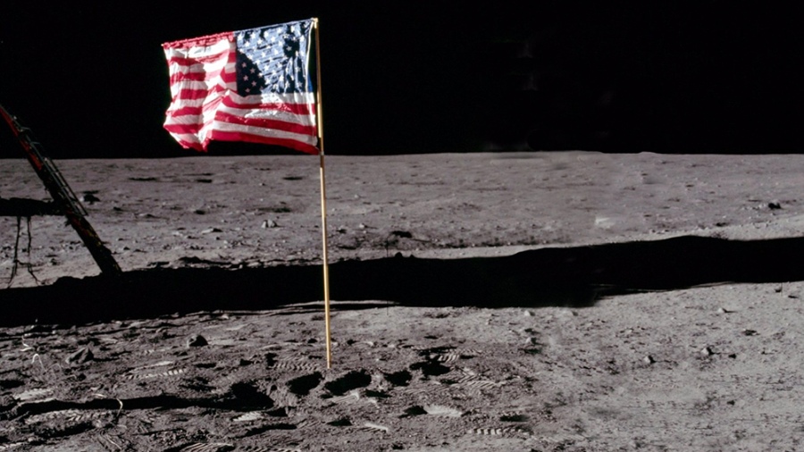 Una imagen de la llegada de Estados Unidos a la Luna en 1969.